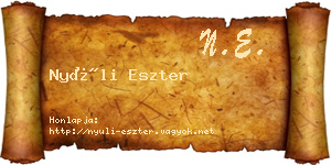 Nyúli Eszter névjegykártya