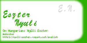 eszter nyuli business card