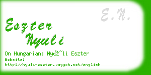 eszter nyuli business card